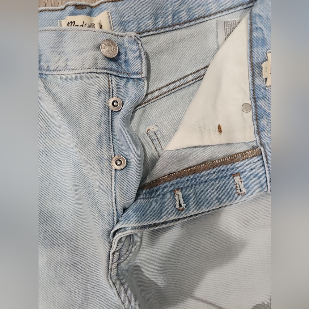 Madewell The Mom Jean Short Byer Wash Fray Hem Size 30 - Picture 5 of 9